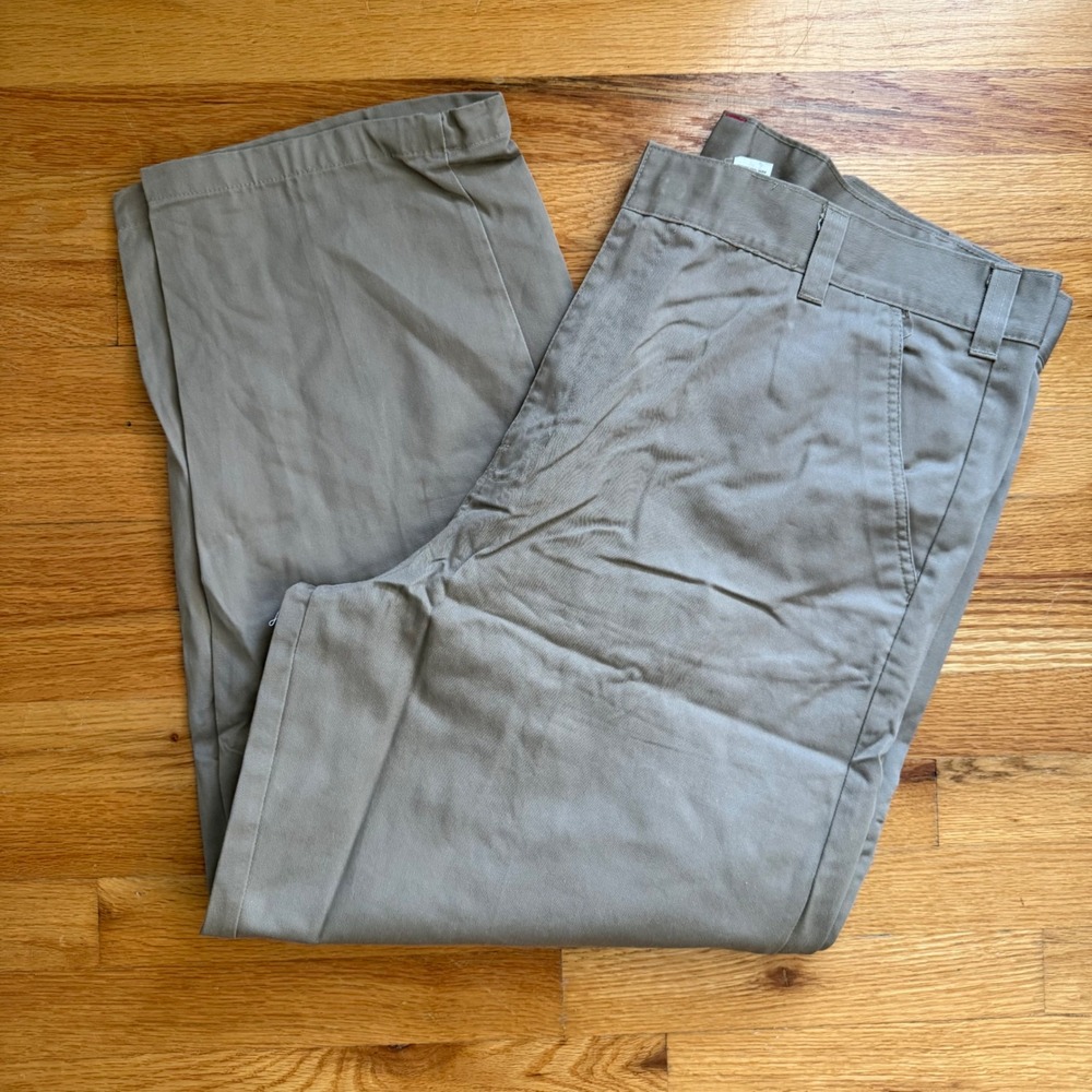 Craftsman Work Pants 42x30 Khaki Carpenter Utility Relaxed Baggy Workwear Mens